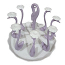 Axyaa Cup Holder Rack: Rotatable Swan-Shaped Bottle Dryer & Storage for Countertop