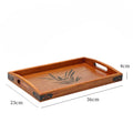 Axyaa Wooden Tea Tray: Home Brewing, Water Cup, Fruit, Kitchen Storage Tray