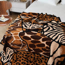 Axyaa Leopard Print Knit Throw Blanket - Ultra Soft Micro Plush - 51"x63"