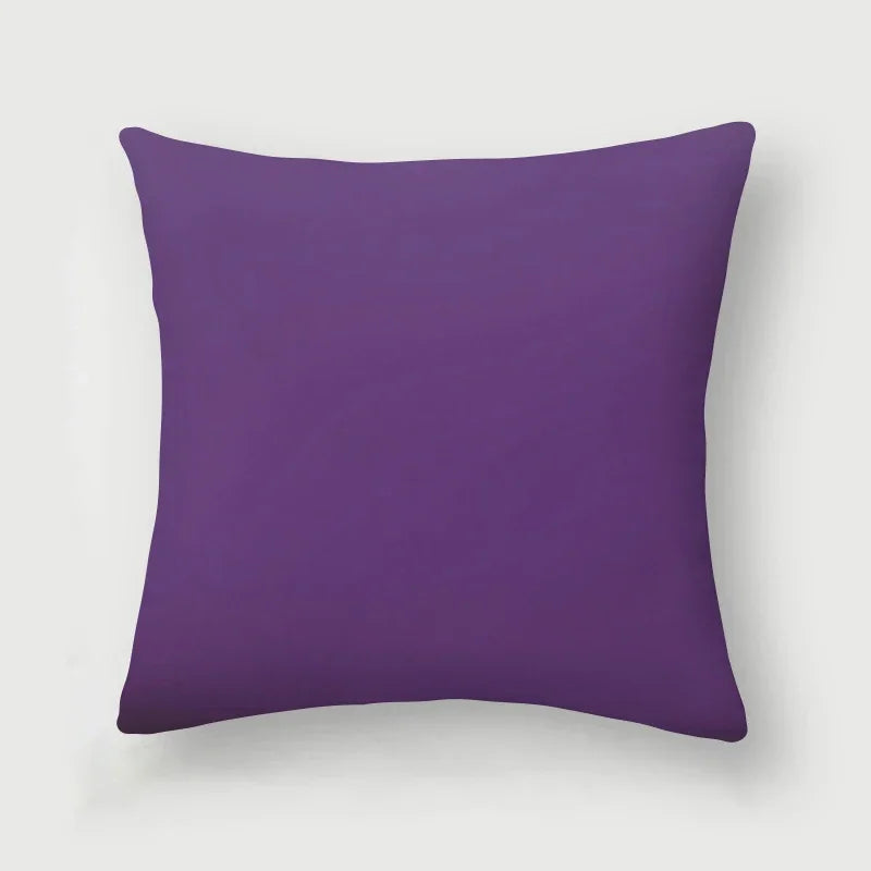 Axyaa Home Decor Polyester Sofa Pillowcase in Warm Orange Blue for Living Room