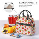 Axyaa Strawberry Lunch Bag Insulated Cooler Tote for School, Work, Picnic & Travel