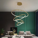 Axyaa Rings Chandelier Pendant Light for Staircase Living Dining Kitchen