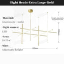 Axyaa Minimalist Villa Living Room LED Chandelier Staircase Lamp