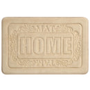 Axyaa Khaki Foam Bath Mat: High-Quality Rectangle Rug for Bathroom, Kitchen, or Bedroom