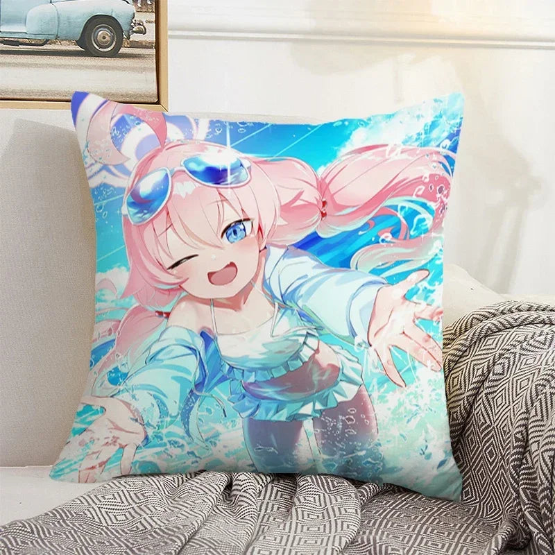 Axyaa Blue Archive Modern Women's Pillowcase 45x45 Decorative Cushion Cover