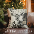 Axyaa Christmas-themed Decorative Cushion Cover for Sofa Bedroom Car Pillow