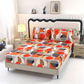 Axyaa Geometric Print Bedding Set: Soft, Breathable, 3-Piece Comfort in Beige