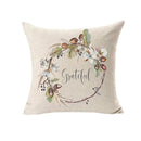 Axyaa Thanksgiving Pumpkin Truck Linen Cushion Cover 45x45cm