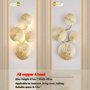 Axyaa Gold Lotus Leaf LED Wall Sconce - Modern Living Room Decor Lighting