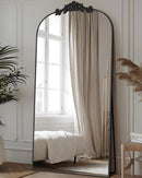 Axyaa 71"x28" Full Length Floor Mirror with Carved Standing Halling for Bedroom