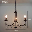 Axyaa Retro Industrial Chandelier for European Country Decor in Living Room Bedroom