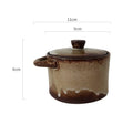Axyaa Coarse Pottery Bird's Nest Cup Ceramic Steamed Egg Soup Seasoning Jar