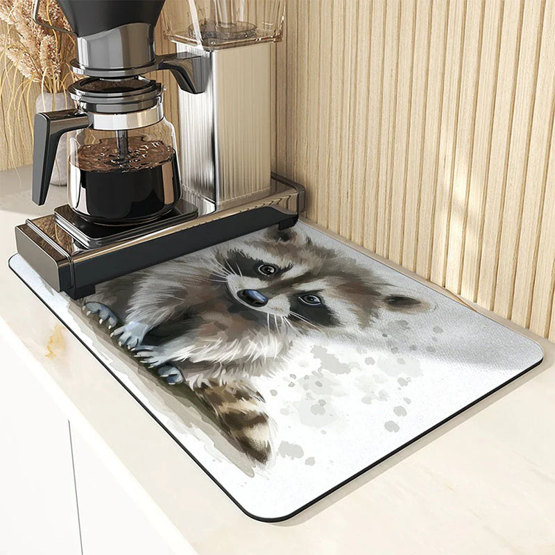 Axyaa Coffee Mat: Absorbent Draining Pad for Kitchen and Bathroom