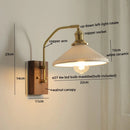 Axyaa Glass Copper LED Wall Lamp with Pull Chain Switch