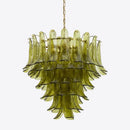Axyaa Glass Petals Pendant Light - Colorful Tiered Hanging Lamp for Home Lighting