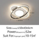 Axyaa Modern LED Ceiling Light Black Indoor Lamp for Bedroom, Living Room, Balcony