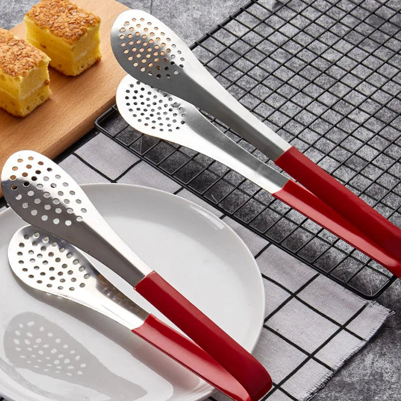 Axyaa Stainless Steel Kitchen Tongs - Nonstick Cooking Tool Clamp