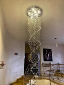 Axyaa Luxury Crystal Chandelier for Staircase & Bedroom Lighting