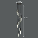 Axyaa Modern Stair Chandelier Pendant Light: LED Ceiling Lamp for Living Room