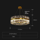 Axyaa Crystal Chandelier in Gold/Silver Finish for Living Room