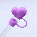 Axyaa Kawaii Heart Silicone Straw Toppers for Stanley Cup, 10mm, Tumbler Accessories