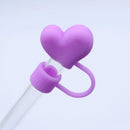 Axyaa Kawaii Heart Silicone Straw Toppers for Stanley Cup, 10mm, Tumbler Accessories