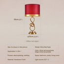 Axyaa Red Vintage LED Table Lamp for Home Living Room Bedroom