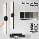 Axyaa Rechargeable Wireless LED Wall Sconce Touch Dimmable Light for Bedroom