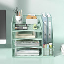Metal Office Desktop Bookstand & Storage Rack by Axyaa: Multi-Functional Organizer for Files and Folders