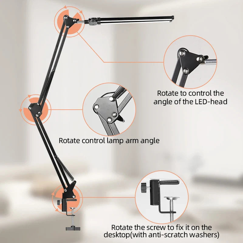 Axyaa USB LED Desk Lamp Monitor Screen Bar Eye-Care Table Light Stepless Dimming