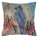 Axyaa Bird Flower Linen Pillowcase Sofa Cushion Cover Home 40x40-60x60