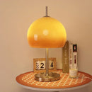 Axyaa Orange Glass Mushroom Table Lamp for Bauhaus Home Decor