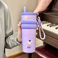 Axyaa Stainless Steel Thermal Water Bottle with Straw and Insulation