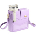 Axyaa Leather Water Bottle Crossbody Bag Large Capacity Universal Holder