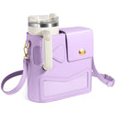 Axyaa Leather Water Bottle Crossbody Bag Large Capacity Universal Holder
