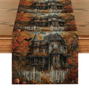 Axyaa Halloween Castle Cat Table Runner Kitchen Dining Decoration
