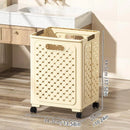 Axyaa Rolling Wheels Storage Basket: Large Capacity, Heavy-Duty Organizer for Clothes/Toys/Snacks