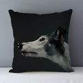 Axyaa Greyhound Printed Linen Cushion Cover - 45x45cm Square Sofa Bed Pillow