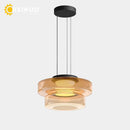Axyaa Glass Pendant Light - Adjustable Luxury Chandelier for Kitchen Island, Living Room, Bedroom