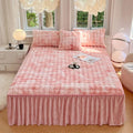 Axyaa Imitation Rabbit Velvet Fleece Bed Skirt - Winter Warm Mattress Cover