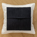 Axyaa Slub Woven Texture Pillow Cover in Black Brown for Living Room Sofa Bed