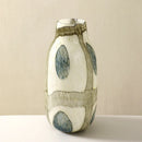 Axyaa Artistic Glass Vase: Blue & Green, New Chinese-style, High-end Handcrafted Glass Flower Vase