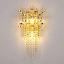 Axyaa Crystal Wall Lamp: Postmodern Trendy Lighting for Living Room, Bedroom & Sofa Background