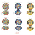 Axyaa 6.3-inch Ceramic Bohemian Style Appetizer Fruit Salad Plates Bone Plates