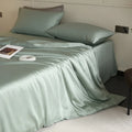 Axyaa Mulberry Silk Comforter Cover - Solid Color Quilt Cover with Zipper Closure
