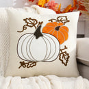 Axyaa Halloween Velvet Pumpkin Ghost Pillowcase Embroidered Cushion Cover