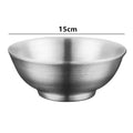 Axyaa Double-layer Insulated Stainless Steel Rice Bowl Multi-size Noodle Bowl