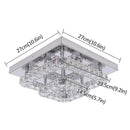 Axyaa Square Crystal Ceiling Light Modern LED Chandelier for Home Living Room Décor