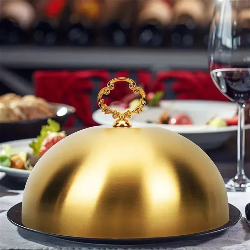 Axya Stainless Steel Dome Lid Tent for Food Serving Tray
