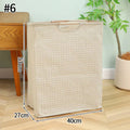 Axyaa Waterproof Laundry Basket Cotton Linen Organizer Foldable Hamper